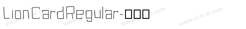 LionCardRegular字体转换