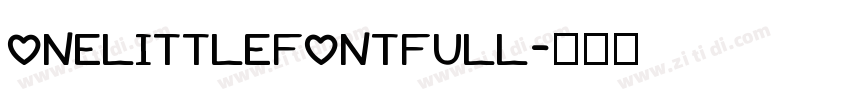 OneLittleFontFull字体转换