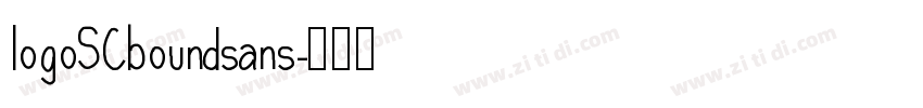 logoSCboundsans字体转换
