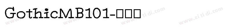 GothicMB101字体转换