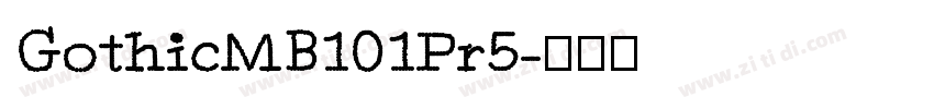 GothicMB101Pr5字体转换