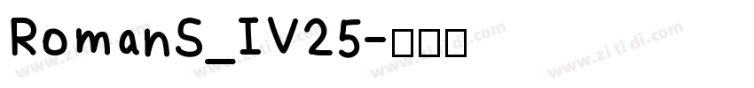 RomanS_IV25字体转换