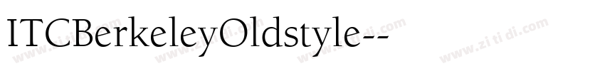 ITCBerkeleyOldstyle-字体转换