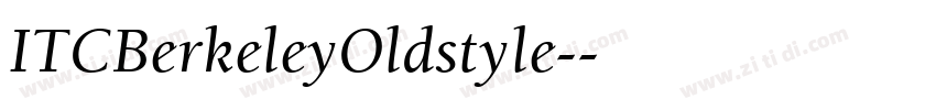 ITCBerkeleyOldstyle-字体转换