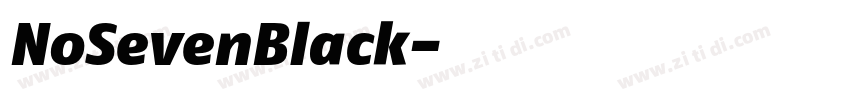 NoSevenBlack字体转换