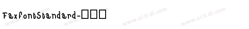 FaxfontStandard字体转换