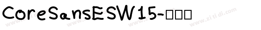 CoreSansESW15字体转换