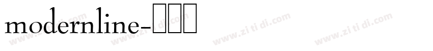 modernline字体转换
