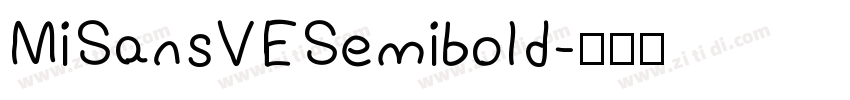 MiSansVESemibold字体转换
