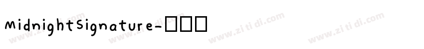 MidnightSignature字体转换