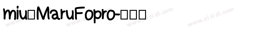 miuのMaruFopro字体转换