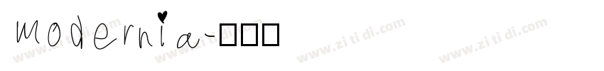 Modernia字体转换