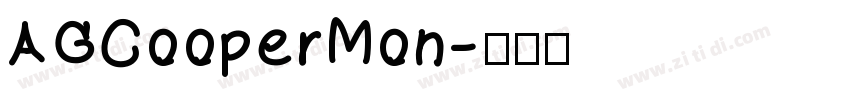 AGCooperMon字体转换