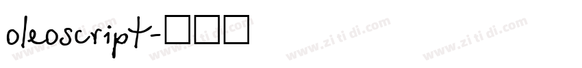 oleoscript字体转换