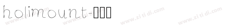 holimount字体转换