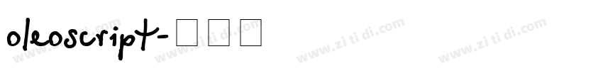 oleoscript字体转换