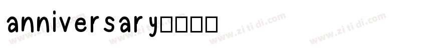 anniversary字体转换