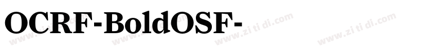 OCRF-BoldOSF字体转换