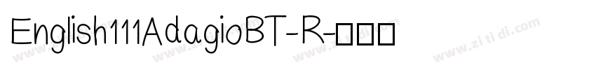 English111AdagioBT-R字体转换