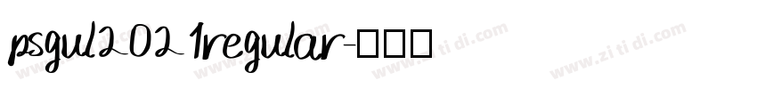 psgul2021regular字体转换