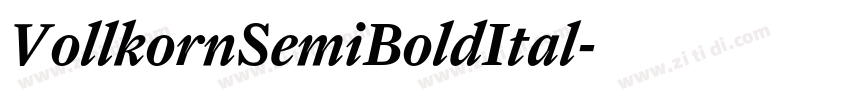 VollkornSemiBoldItal字体转换