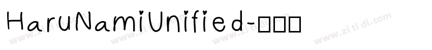 HaruNamiUnified字体转换