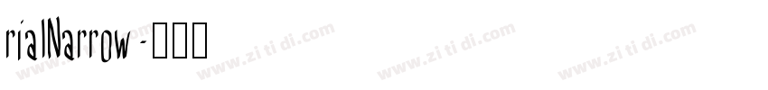 rialNarrow字体转换
