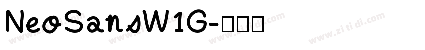 NeoSansW1G字体转换
