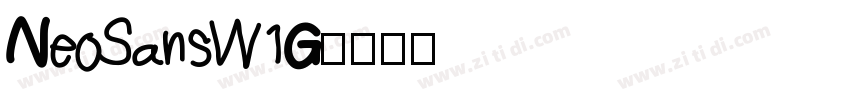 NeoSansW1G字体转换