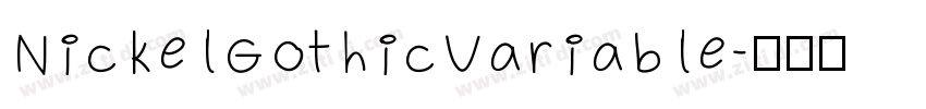 NickelGothicVariable字体转换