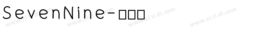 SevenNine字体转换