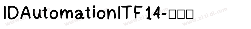 IDAutomationITF14字体转换