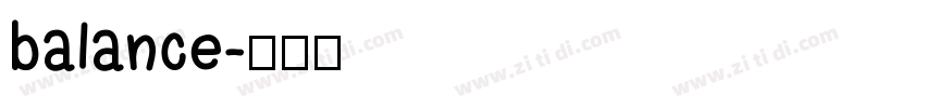 balance字体转换