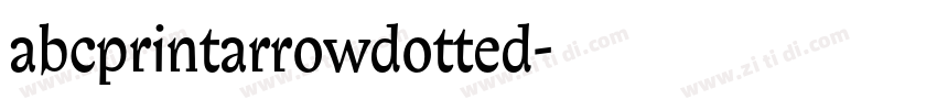 abcprintarrowdotted字体转换