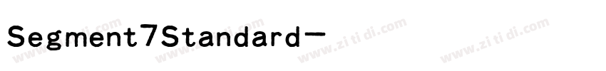 Segment7Standard字体转换