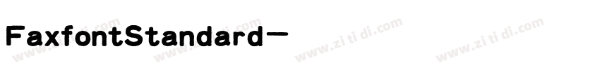 FaxfontStandard字体转换