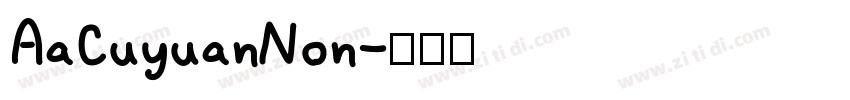 AaCuyuanNon字体转换