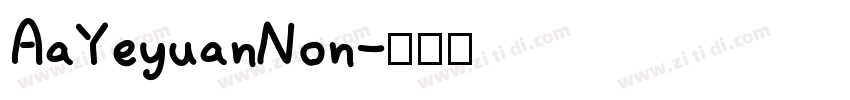 AaYeyuanNon字体转换