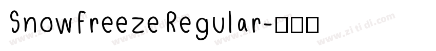 SnowFreezeRegular字体转换