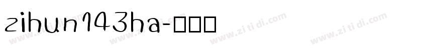zihun143ha字体转换