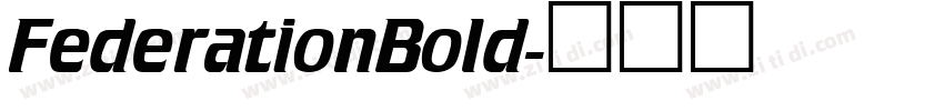 FederationBold字体转换