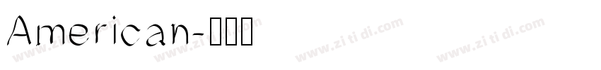 American字体转换