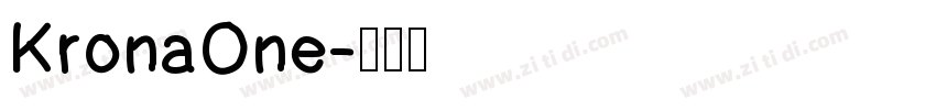 KronaOne字体转换