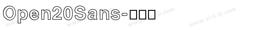 Open20Sans字体转换