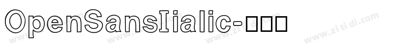OpenSansIialic字体转换