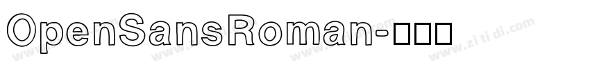 OpenSansRoman字体转换