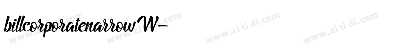billcorporatenarrowW字体转换