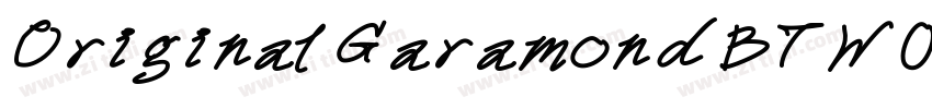 OriginalGaramondBTW0字体转换