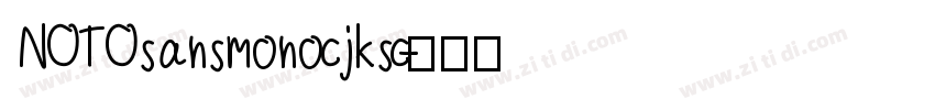NOTOsansmonocjksc字体转换
