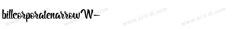 billcorporatenarrowW字体转换
